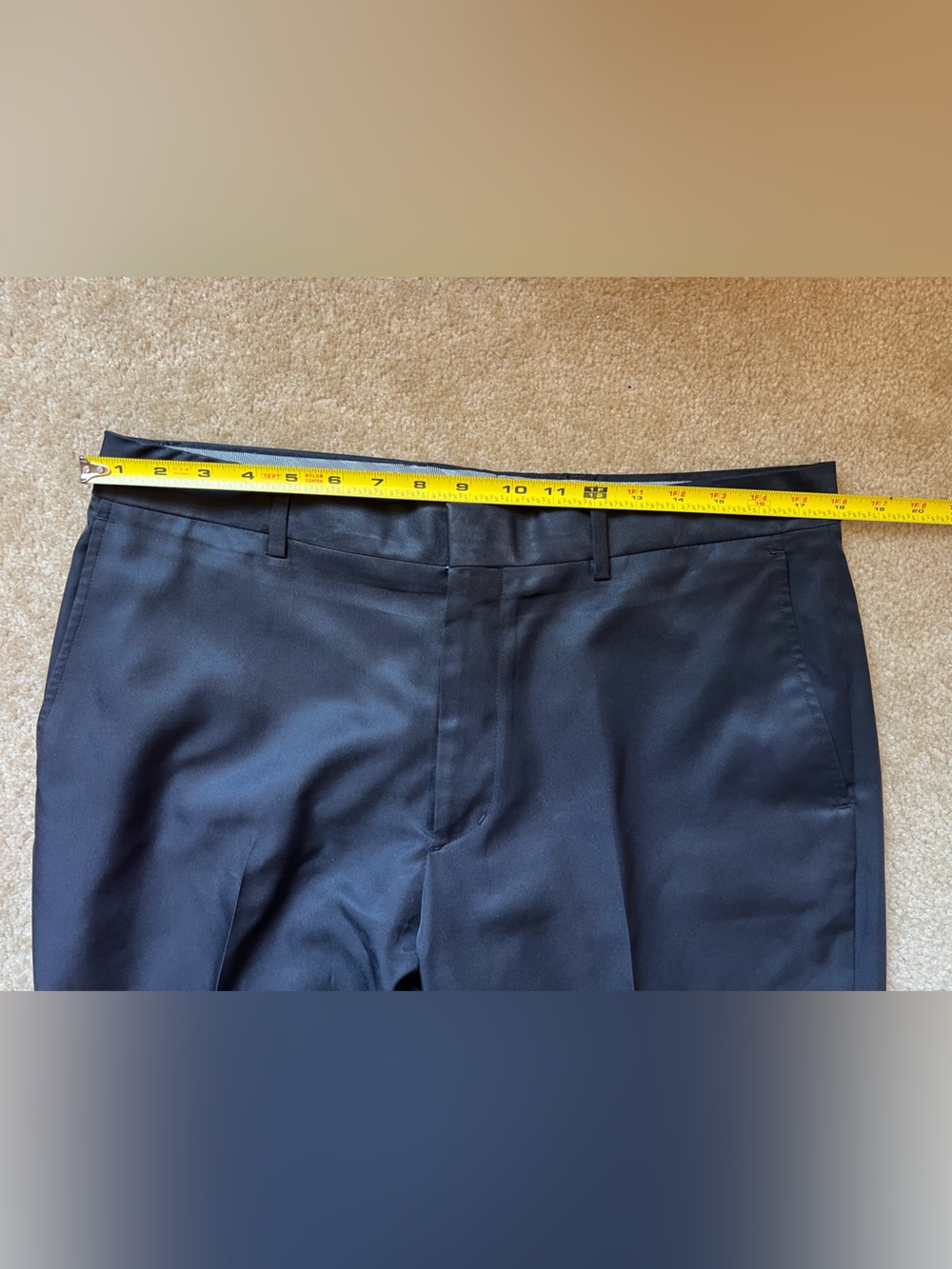 Walter Hagen Mens 36x30 Black Golf Pants Flat Front Dress Slacks - Picture 3 of 6